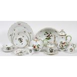 HEREND 'ROTHSCHILD BIRD' PORCELAIN DINNER SET,  67 PIECES [SERVICE FOR ELEVEN]:  Including, 12