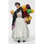 ROYAL DOULTON PORCELAIN FIGURE, H 9", BALLOON  LADY: