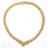 11.50CT ROUND DIAMONDS & 14KT GOLD ETERNITY  NECKLACE, L 16":  An 11.50ct round diamonds in  14kt