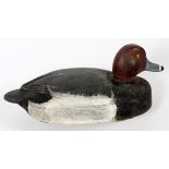 BEN SCHMIDT WORKING DUCK DECOY L 14":  Iron  weight. Repainted. Not signed. Purchased from  Ben