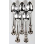 TOWLE 'OLD COLONIAL' STERLING GRAPEFRUIT SPOONS,  FIVE L 5 1/2":  A set of 5 sterling silver