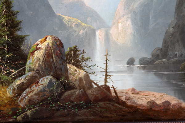 GEORGE GUNTHER HARTWICK [AMERICAN, 1817-1899],  OIL PAINTING, H 14", W 32", "THE ROCKIES":   Depicts - Image 2 of 4
