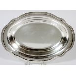 GORHAM STERLING VEGETABLE BOWL, 1946, L 10 1/2":   An oblong sterling silver vegetable bowl;