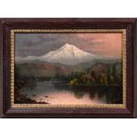 ELIZA ROSANNA LAMB BARCHUS [AMERICAN,  1857-1959], "MOUNT HOOD", H 12", W 17 1/2":   Signed lower