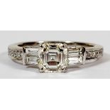 1.12 CT. DIAMOND &18KT WHITE GOLD RING, VVS2,  GIA CERTIFICATE, SIZE 7:  J color VVS 2 clarity.