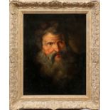 UNSIGNED "PORTRAIT OF OLD MAN", H 23", W 18":   In wood and gesso frame.