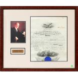 PRESIDENT WOODROW WILSON, SIGNED APPOINTMENT DOCUMENT, 1917, H 17", W 22" Signed document appointing