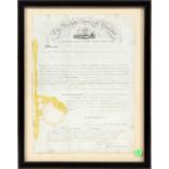 ANDREW JACKSON, SIGNED PATENT DOCUMENT, 1836, H 15", W 11" Document signed 3-23-1836. Printed letter