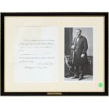 ULYSSES S. GRANT SIGNED, WARRANT FOR PARDON DOCUMENT, 1874, H 10", W 14" Dated 5-6-1874. Directing