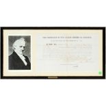 PRESIDENT JAMES BUCHANAN, SIGNED APPOINTMENT DOCUMENT, 1859, H 9", W 15" Document dated 11-19-