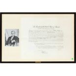 PRESIDENT WOODROW WILSON, SIGNED APPOINTMENT DOCUMENT, 1917, H 19", W 30" Document dated 11-5-