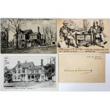 PRESIDENT GROVER CLEVELAND, SIGNED "EXECUTIVE MANSION" CARD, C1895, H 2 3/4", W 4 1/2" Signed by