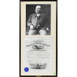 PRESIDENT GROVER CLEVELAND, SIGNED APPOINTMENT DOCUMENT, 1896, H 33", W 16" Document dated 12-24-