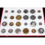 Historia de la Peseta: Emisión de réplicas de las 24 monedas de plata sterling, ley 925  (17) y