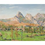 SEGUNDO, RICARDO (1903 - 1983). "Paisaje". Óleo sobre lienzo. 50 x 61 cm. Firmado Ricardo Segundo en