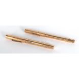 Gold plated Swan fountain pen, together with a Wahl Eversharp? example, one with 14ct gold nib the