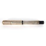 Onoto silver metal overlay fountain pen with 14ct gold nib : FOR CONDITION REPORTS AND TO BID LIVE