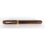 Watermans ideal Partition brown marbleised fountain pen : FOR CONDITION REPORTS AND TO BID LIVE