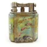 Dunhill Aquarium table lighter, patent number 143752 to the base, 7cm high : FOR CONDITION REPORTS