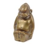 Brass baby vesta stamped 'U.S.P. Oct 608 DRGM' to side, 4.5cm high : FOR CONDITION REPORTS AND TO