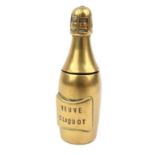 Brass Veuve Cliquot champagne bottle vesta, 6cm high : FOR CONDITION REPORTS AND TO BID LIVE VISIT