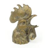 French bronze model of a cockerel, copyright Ch Paliet ? stamp to back, 12cm high : FOR CONDITION