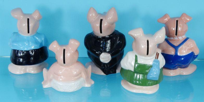 Set of five Wade NatWest pigs with stoppers : For Condition Reports please visit www. - Image 2 of 2