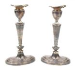 Pair of silver candlesticks, JG & Co Ltd London 1973-74, 20cm high : For Condition Reports please