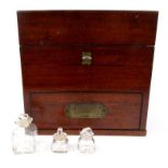 Victorian mahogany apothecary's cabinet, 22cm high : For Condition Reports please visit www.