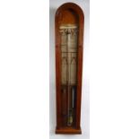 Oak cased Admiral Fitzroy's barometer, 110cm long : For Condition Reports please visit www.