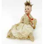 Koppelsdorf bisque headed doll, 32cm high : For Condition Reports please visit www.