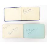 Two autograph albums including two autographs by Gracie Fields, also Bruce Forsyth, Norman Wisdom,