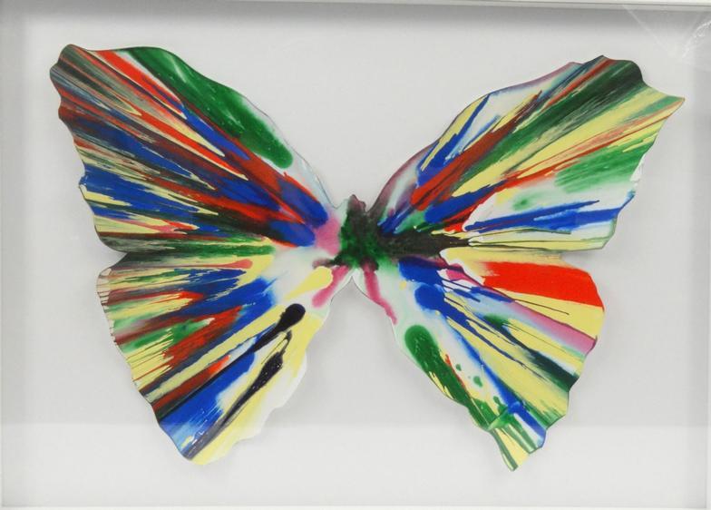 CATALOGUE Amendment -Damien Hirst watercolour cut paper - Butterfly, mounted and framed, 61cm x 44cm