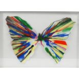 CATALOGUE Amendment -Damien Hirst watercolour cut paper - Butterfly, mounted and framed, 61cm x 44cm