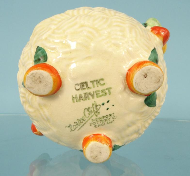 Clarice Cliff Celtic Harvest patterned preserve jar : For Condition Reports please visit www. - Image 3 of 3