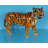 Large Beswick China tiger, 30cm long : For Condition Reports please visit www.eastbourneauction.com