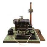 Large Bing live steam engine, GBH Bavaria mark to side, 50cm square : For Condition Reports please