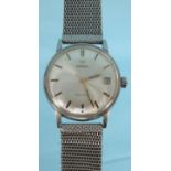 Omega Seamaster stainless steel gentleman's wristwatch, 3.3cm diameter : For Condition Reports