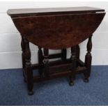 Georgian oak oval gateleg table, 74cm high : For Condition Reports please visit www.