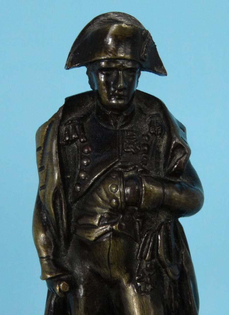 Bronzed figure of Napoleon, 12cm high : For Condition Reports please visit www.eastbourneauction. - Image 2 of 4