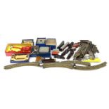 Quantity of Hornby Dublo railway items including boxed breakdown crane, engines, track and