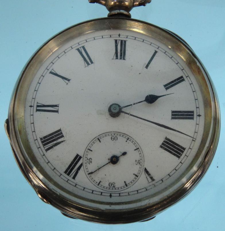 Two gentleman's silver open faced pocket watches and a mahogany watch stand : For Condition - Image 3 of 13