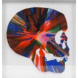 CATALOGUE Amendment -Damien Hirst watercolour - Skull, mounted and framed, 44cm x 42cm excluding the