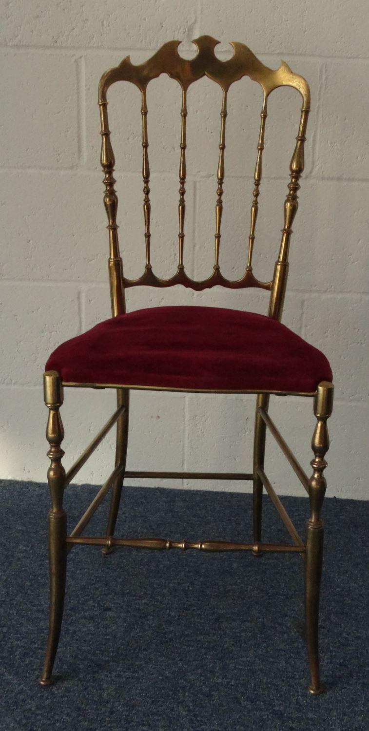 Chiavari 1950s brass chair : For Condition Reports please visit www.eastbourneauction.com