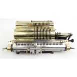 Brass Muldivo Britannic calculating machine, Made in England by Guys Machine Ltd ,Wood Green, 36cm