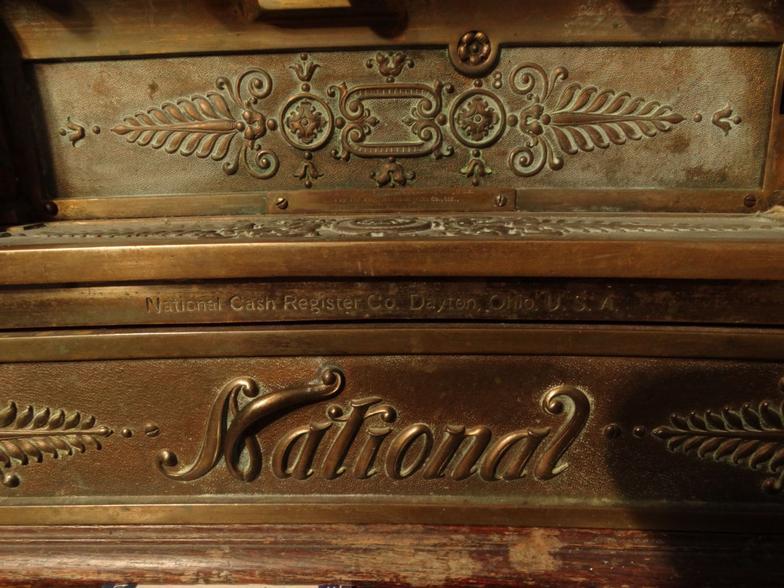 Antique National Cash Register brass till, marked Dayton, Ohio, USA, 52cm high x 59cm wide : For - Image 10 of 14