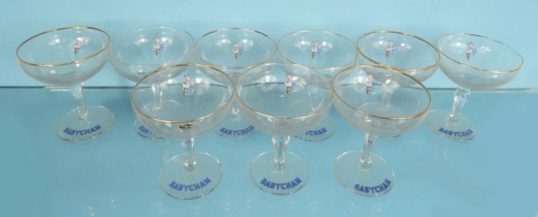 Four Beswick Beatrix Potter figures and a set of six Babycham glasses : For Condition Reports please - Image 8 of 53