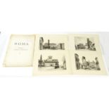 Roma- Folio of black and white etchings - Disegni di Antonio Carbonati, each etching 42cm x 30cm :