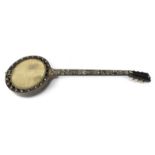 Ornate banjo inlaid with mother of pearl flowers - Barnes & Mullens Musical Instrument Makers,