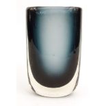 Whitefriars indigo slab glass vase, 16cm high : For Condition Reports please visit www.